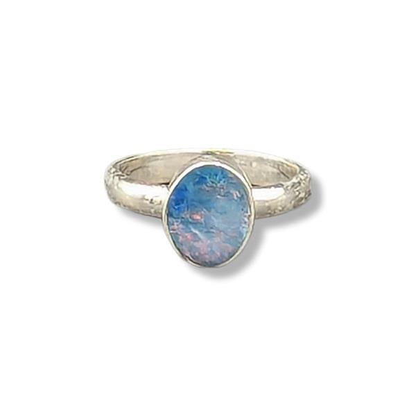 Ring Opal Sterling Silver Size 5