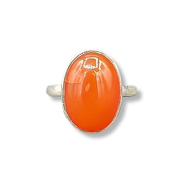 Ring Carnelian Sterling Silver Size 8