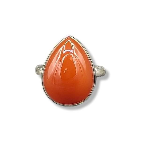 Ring Carnelian Sterling Silver Size 8