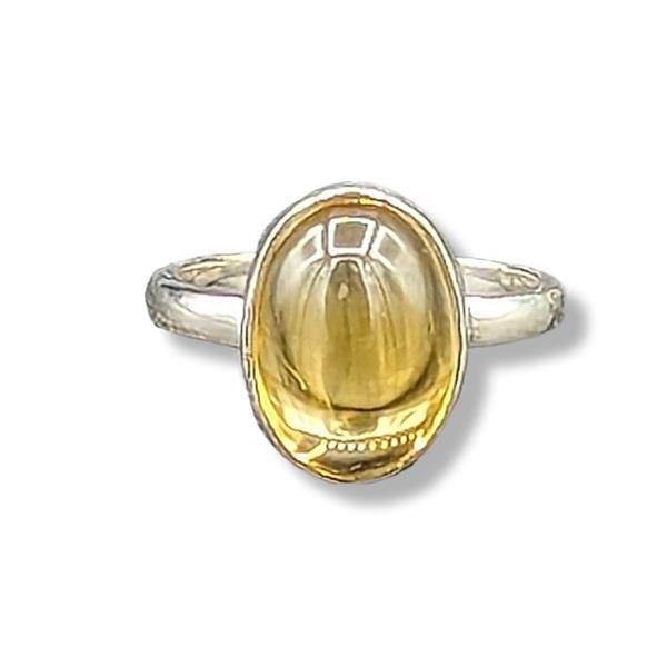 Ring Citrine Sterling Silver Size 8