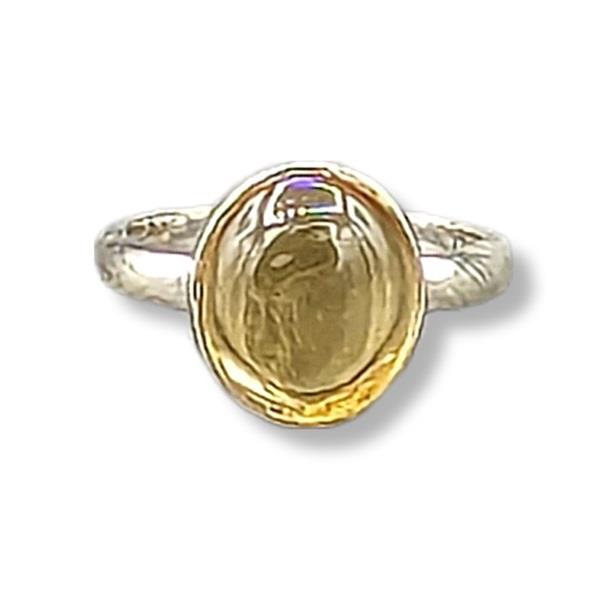 Ring Citrine Sterling Silver Size 6