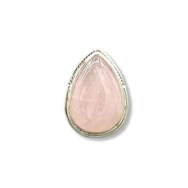 Ring Rose Quartz Sterling Silver Size 8