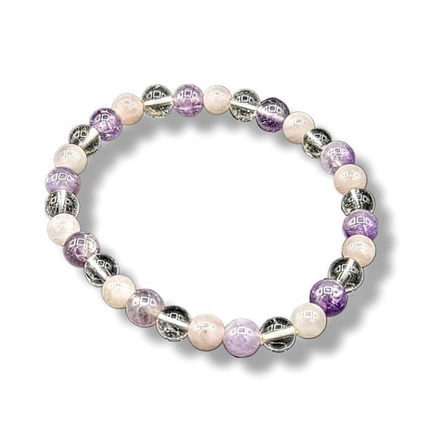 6mm Bracelet Rose Quartz Amethyst Quartz