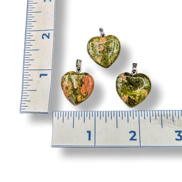 Pendant Unakite Heart