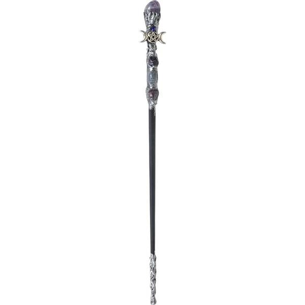 Amethyst Wand Triple Moon