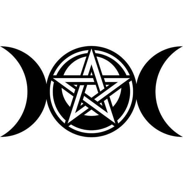 Wall Decal Triple Moon Pentacle