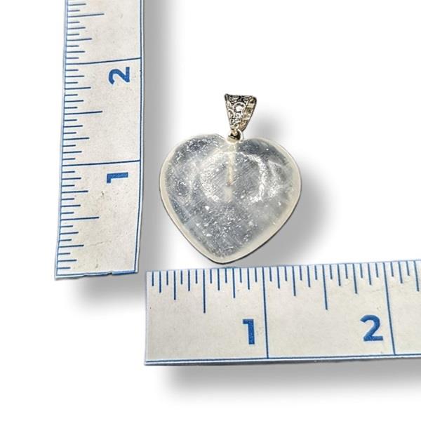 Pendant Selenite Heart