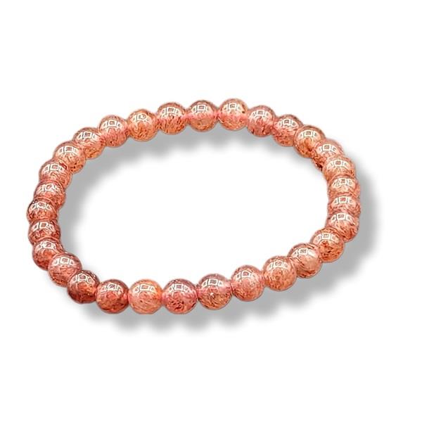 6mm Bracelet Strawberry Quartz