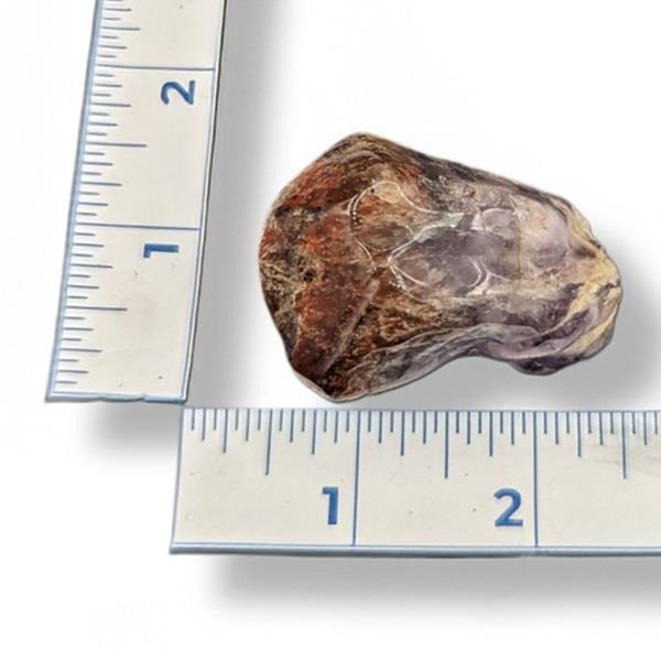 Red Capped Amethyst Tumbled 61g Approximate