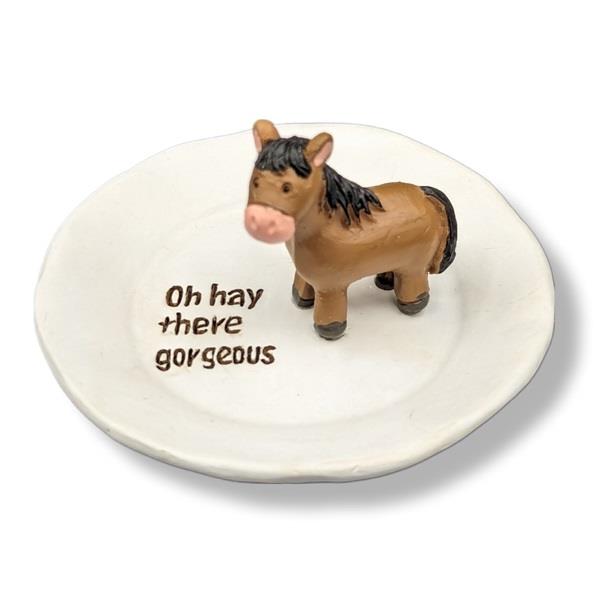 Trinket Dish Horse