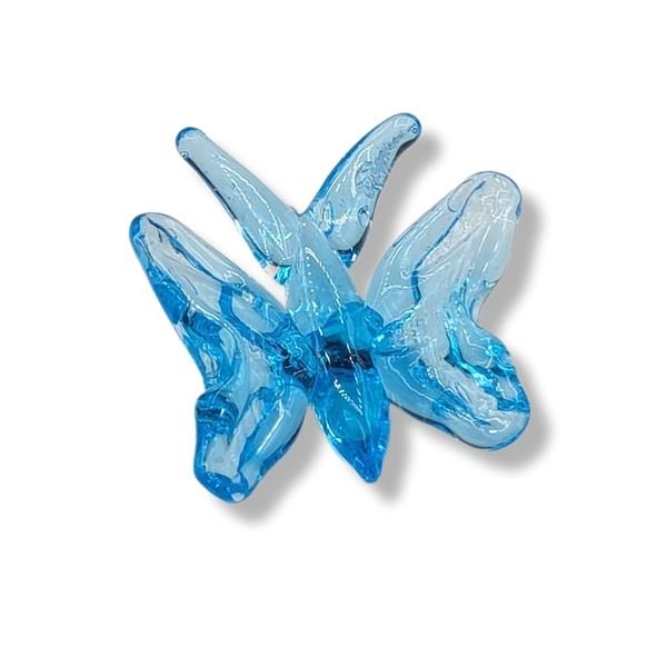 Mini Glass Animal Blue Butterfly