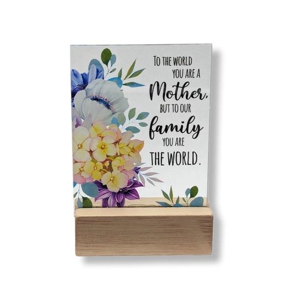 Plaque Stand To the World