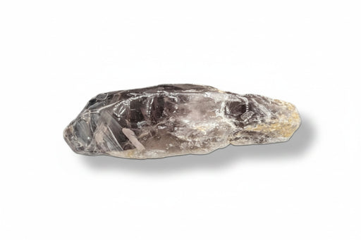 Amethyst crystal displayed on a clean white background with a soft drop shadow.