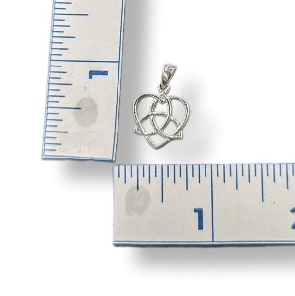 Pendant Celtic Heart Triquetra Sterling Silver