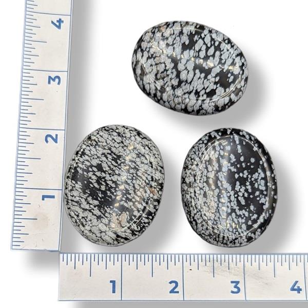 Snowflake Obsidian Worry Stone