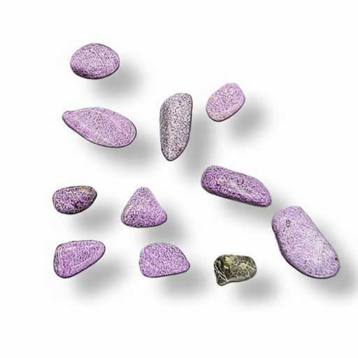 Stitchite tumbled on a white background