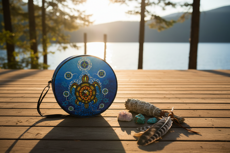 Drum Bag Medicine Turtle 14"