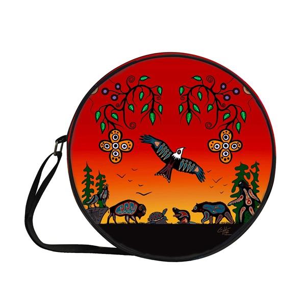 Drum Bag Seven Grandfather Teachings 14"