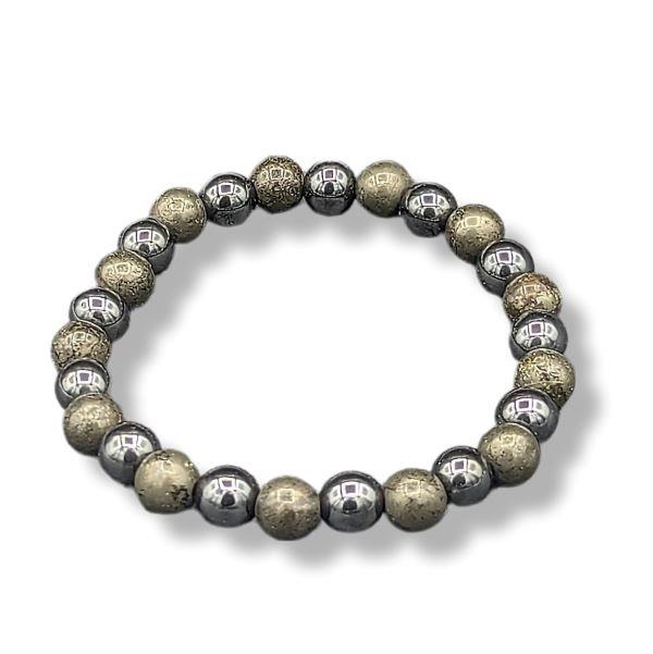 6mm Bracelet Pyrite and Hematite Childs