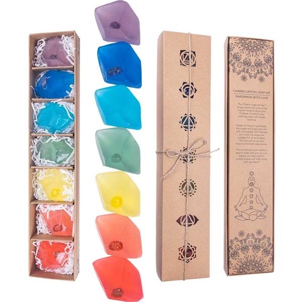 Crystal Infused Soap 7 Chakras Set