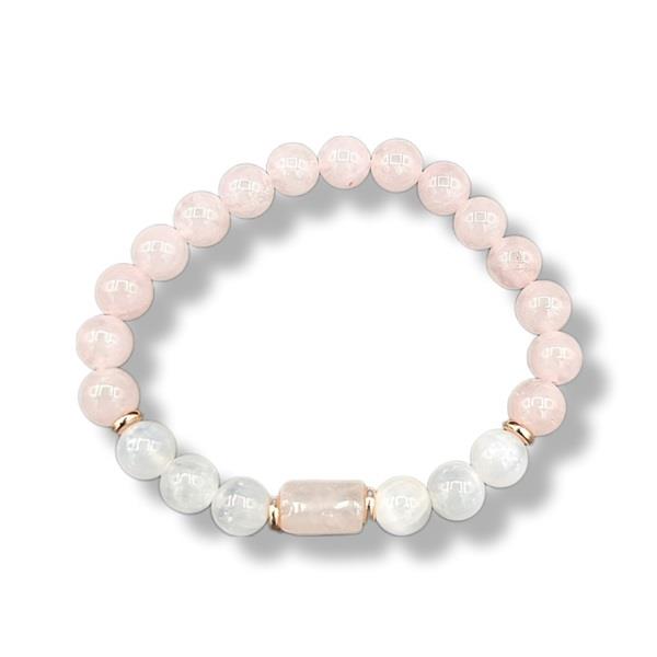 8mm Bracelet Rose Quartz Selenite