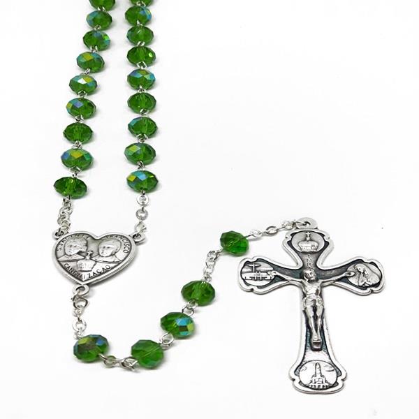 Rosary Green Crystal with Crucifix