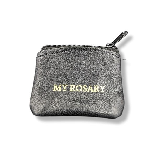 Rosary Case Black Leather