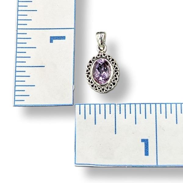 Pendant Amethyst Celtic Sterling Silver