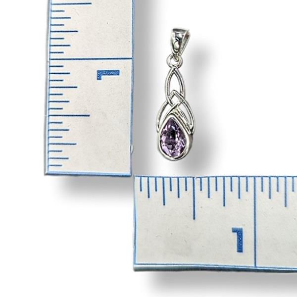 Pendant Amethyst Celtic Sterling Silver