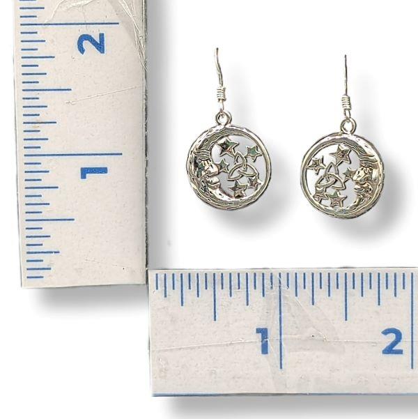 Earrings Moon & Stars Trinity Sterling Silver