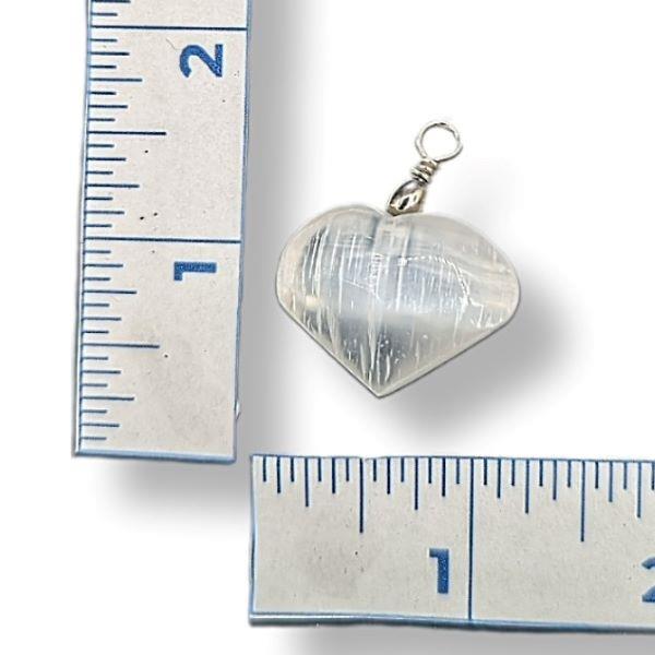 Pendant Selenite Heart