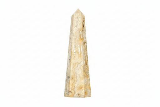 Agate Obelisk on a white background.