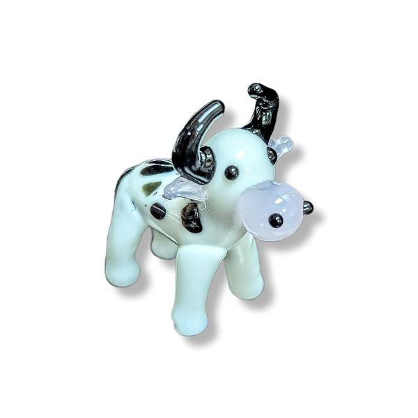 Mini Glass Animal Cow