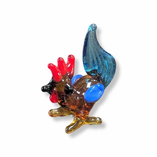 Mini Glass Animal Rooster