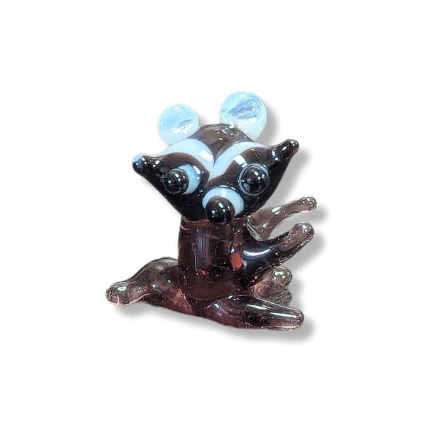 Mini Glass Animal Raccoon