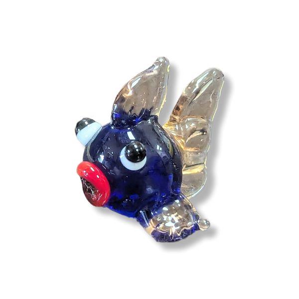 Mini Glass Animal Blue Fish