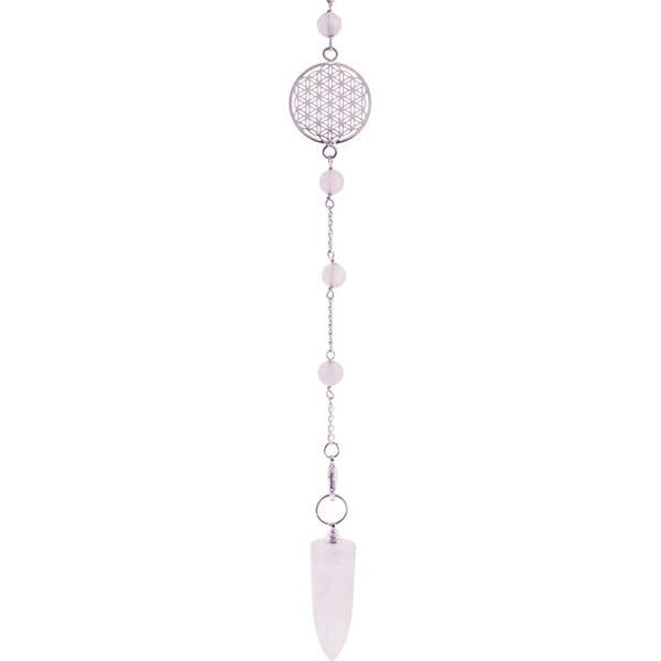 Pendulum Rose Quartz Flower of Life