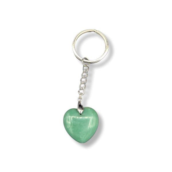 Keychain Green Aventurine Heart