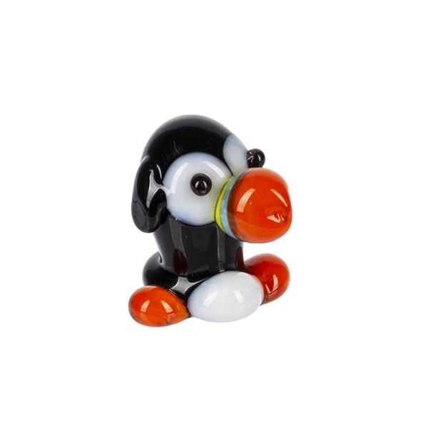 Mini Glass Animal Puffin