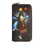 "A Skirt With A Story" Zip‑Around Wallet on a white background