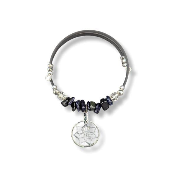 Bracelet Coil Dreamcatcher Blue Goldstone