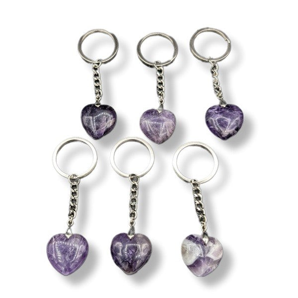 Keychain Amethyst Heart