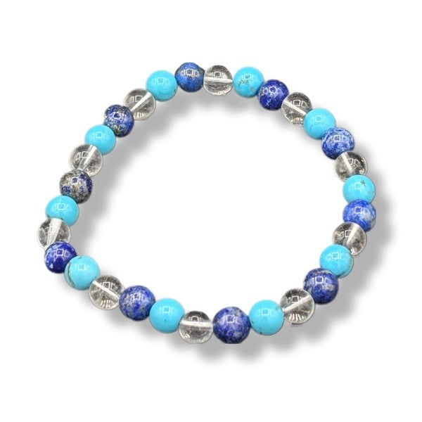 6mm Bracelet Turquoise Lapis Quartz