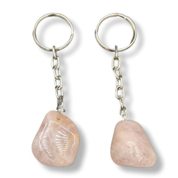 Keychain Rose Quartz Tumbled