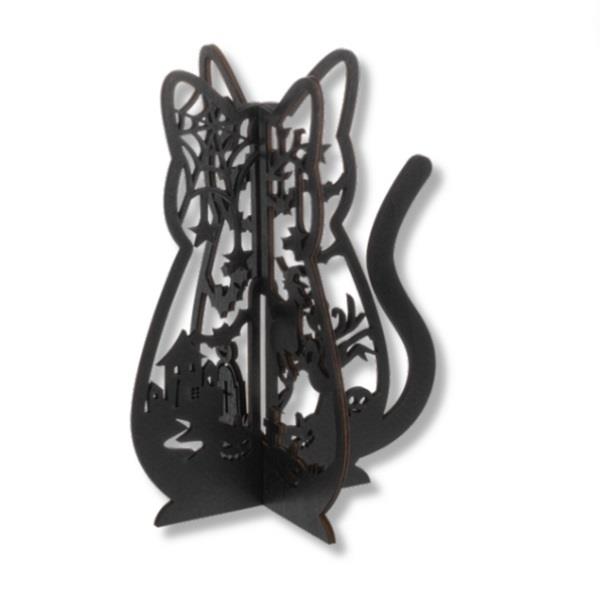 3D Figures Spooky Silhouette Cat