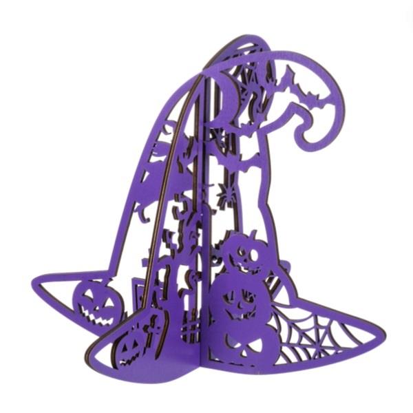 3D Figures Spooky Silhouette Witches Hat