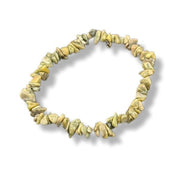 Beige stonechip bracelet on a white background