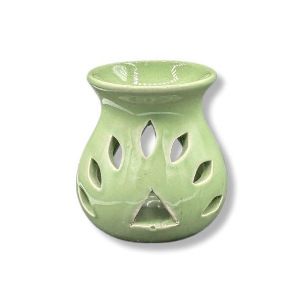 Oil Diffuser Ceramic Flower Green