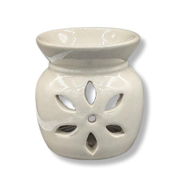 Oil Diffuser Ceramic Flower Ivory