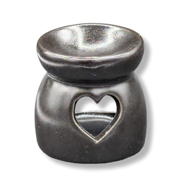 Oil Diffuser Ceramic Heart Black